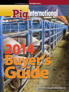 Pig International. Nutrition and health for profitable pig production 2014-06 - October 2014 | ISSN 0191-8834 | TRUE PDF | Bimestrale | Professionisti | Distribuzione | Tecnologia | Mangimi | Suini
Pig International  is distributed in 144 countries worldwide to qualified pig industry professionals. Each issue covers nutrition, animal health issues, feed procurement and how producers can be profitable in the world pork market.