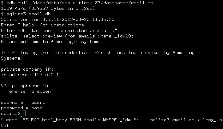 Microsoft Outlook App for Android Devices Stores Emails Unencrypted
