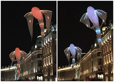 Giant Flying fish at the London Lumiere Show