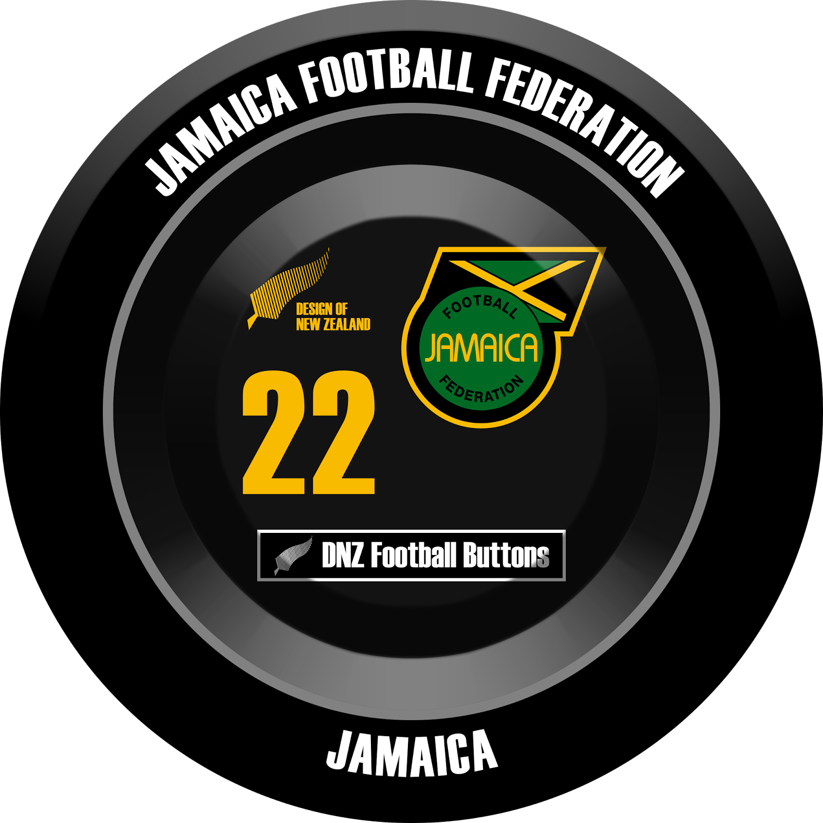 DNZ Football Buttons Seleção da Jamaica