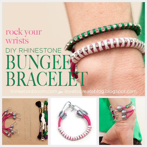 iLoveToCreate Blog DIY Rhinestone Bungee Bracelets