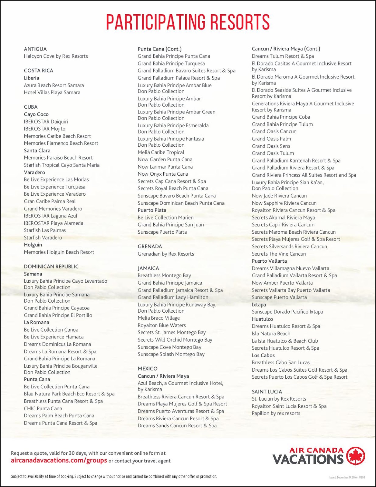 Air Canada Vacations Travel Agent Blog SANDALS BOXING DAY SALE