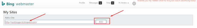 Verifikasi Blog di Bing Webmaster Tools Verifikasi Blog di Bing Webmaster Tools