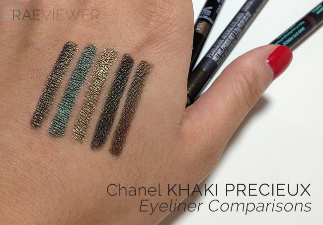 the raeviewer - a premier for skin care and cosmetics from an esthetician's point of view: Fall 2013 Stylo Yeux Waterproof in Khaki Précieux Eyeliner Review, Swatches, Comparisons