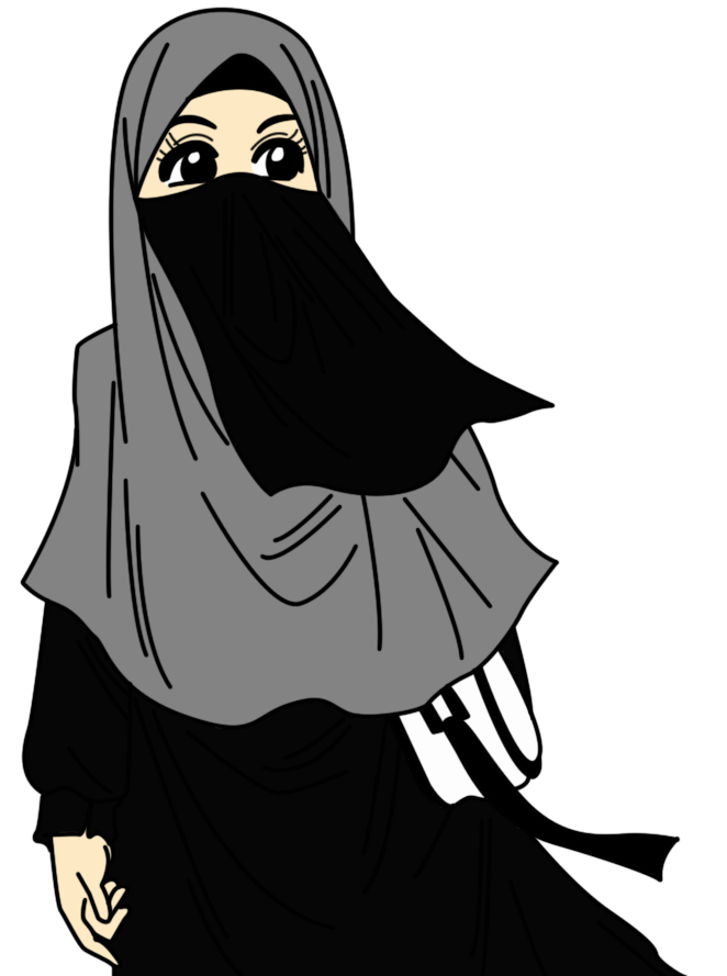 21 Gambar Kartun Hijab Pakai Cadar Galeri Animasi