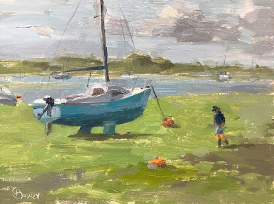 #176 ‘Low Tide Emsworth Harbour’ 18x24cm