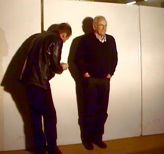 François Morellet poses for Klaus Guingand