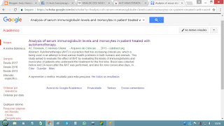 ACADEMIC GOOGLE - Analysis of serum immunoglobulin levels and monocytes in patient treated with autohemotherapy