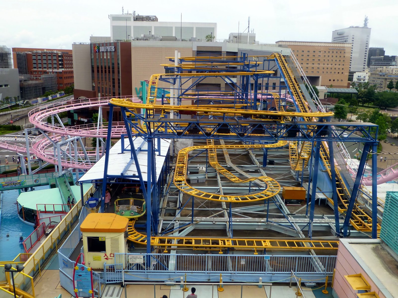 Chaos and Kanji: Yokohama Cosmo World from the Ferris Wheel