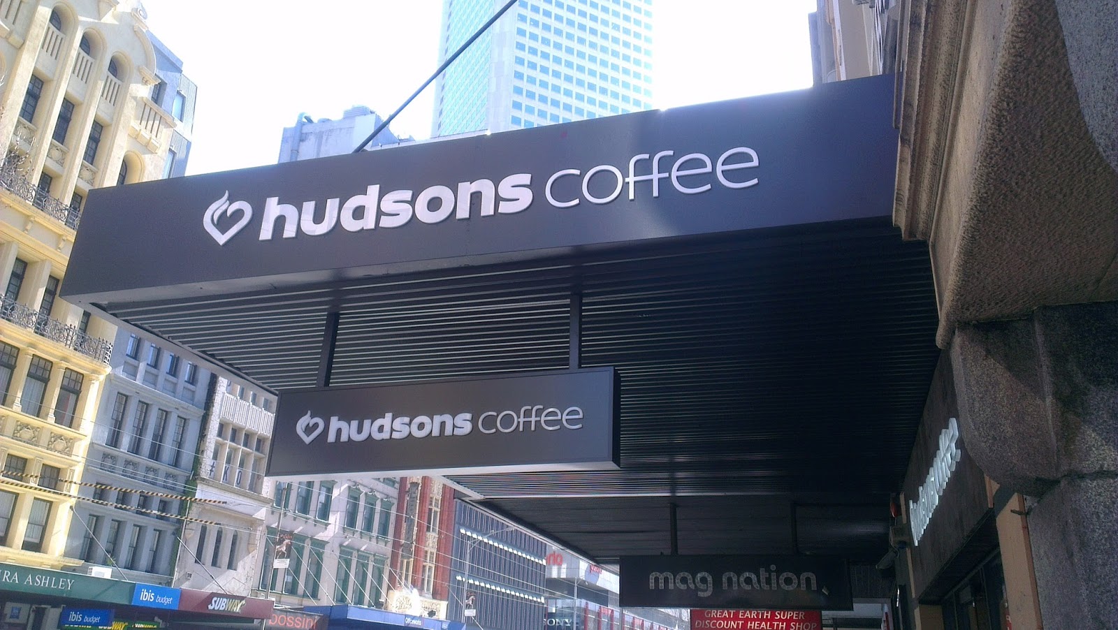 Hudsons Coffee Elizabeth Street, Melbourne
