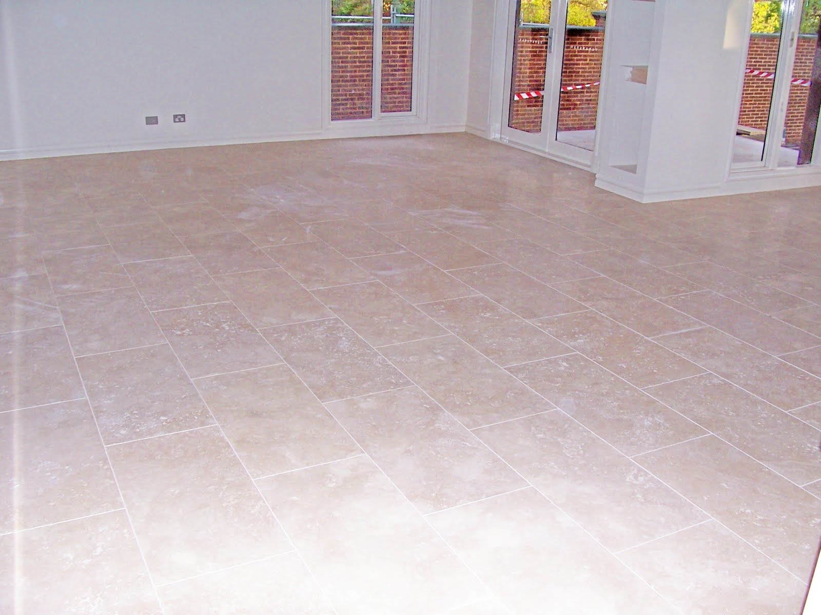 Travertine tiling