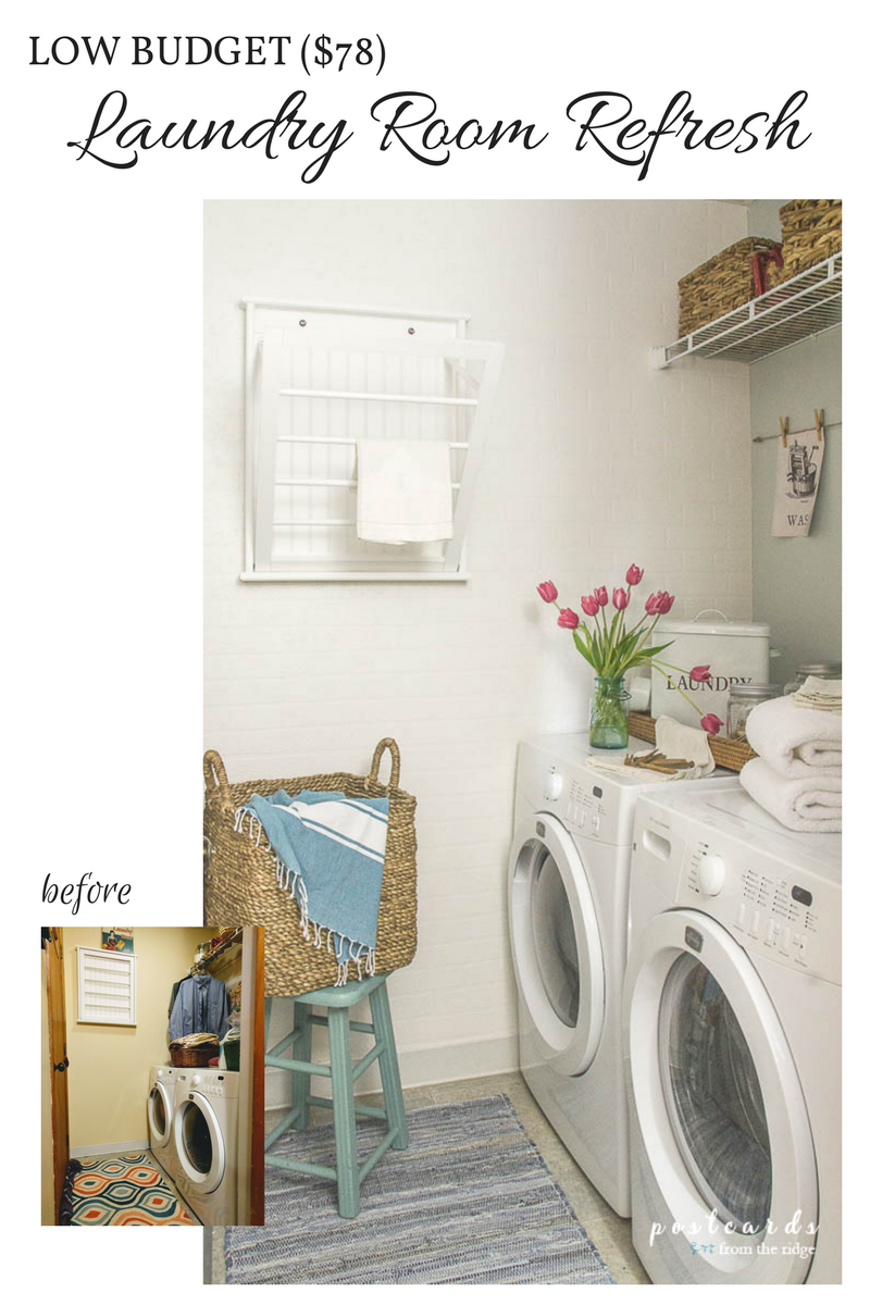 low budget laundry room makeover