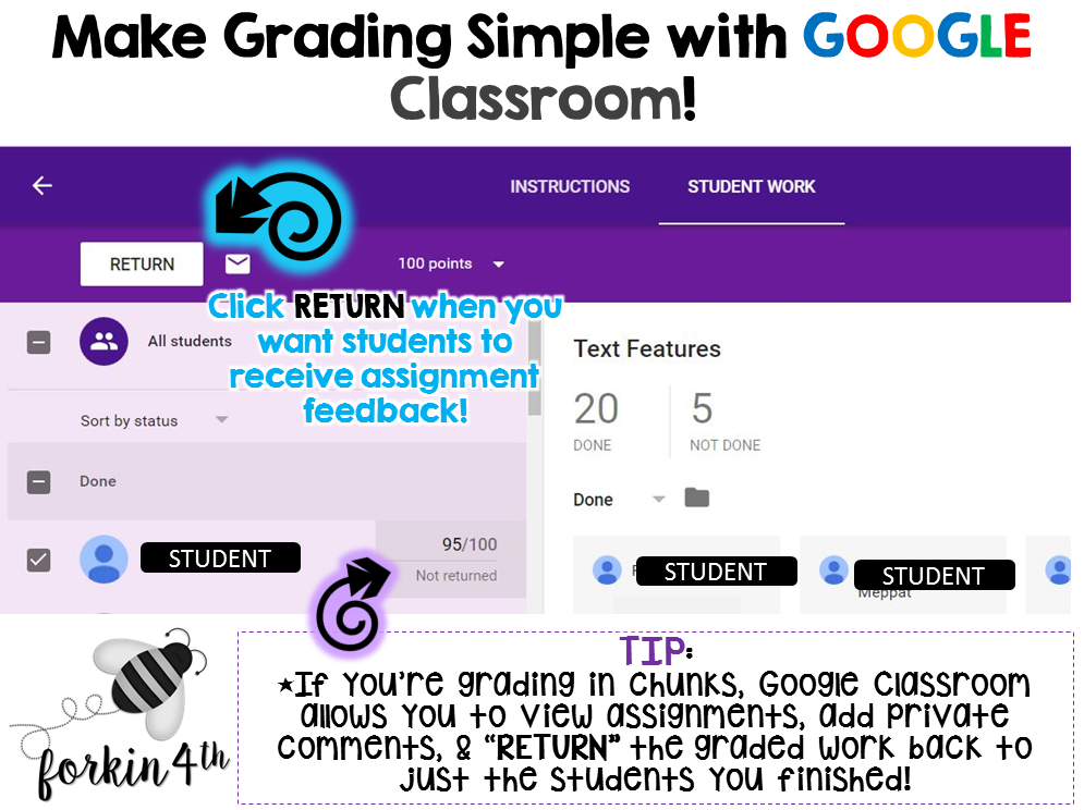 Forkin4th how to make grading easier google classroom tutorial 