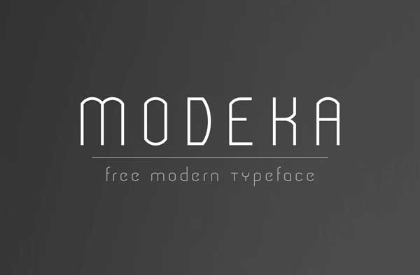 Modeka Free Modern Typeface