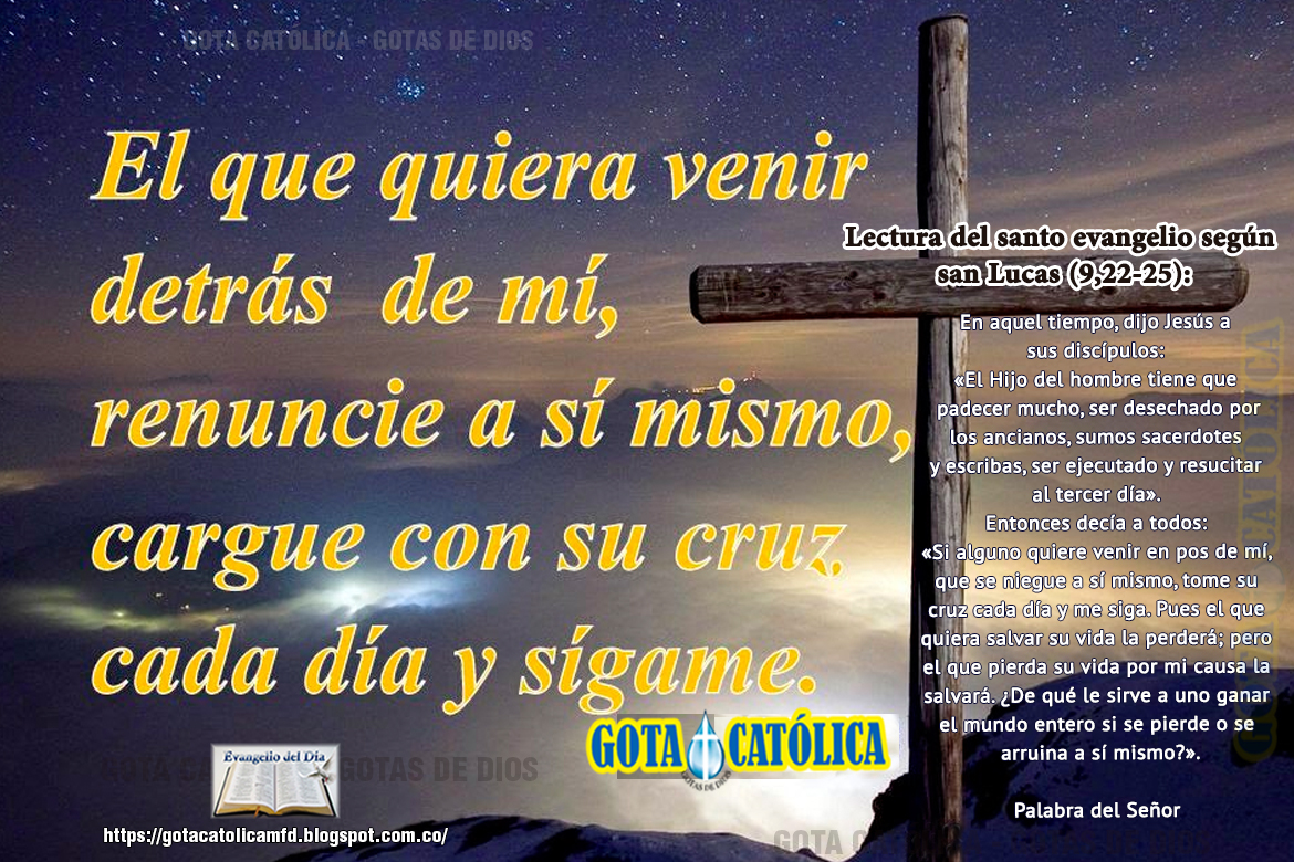 GOTA CatólicaGotas de Dios Lecturas del Jueves después de Ceniza
