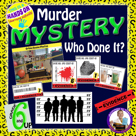Activities To Teach 6 Case Files 6 Murders 1 Crime Scene Kit
