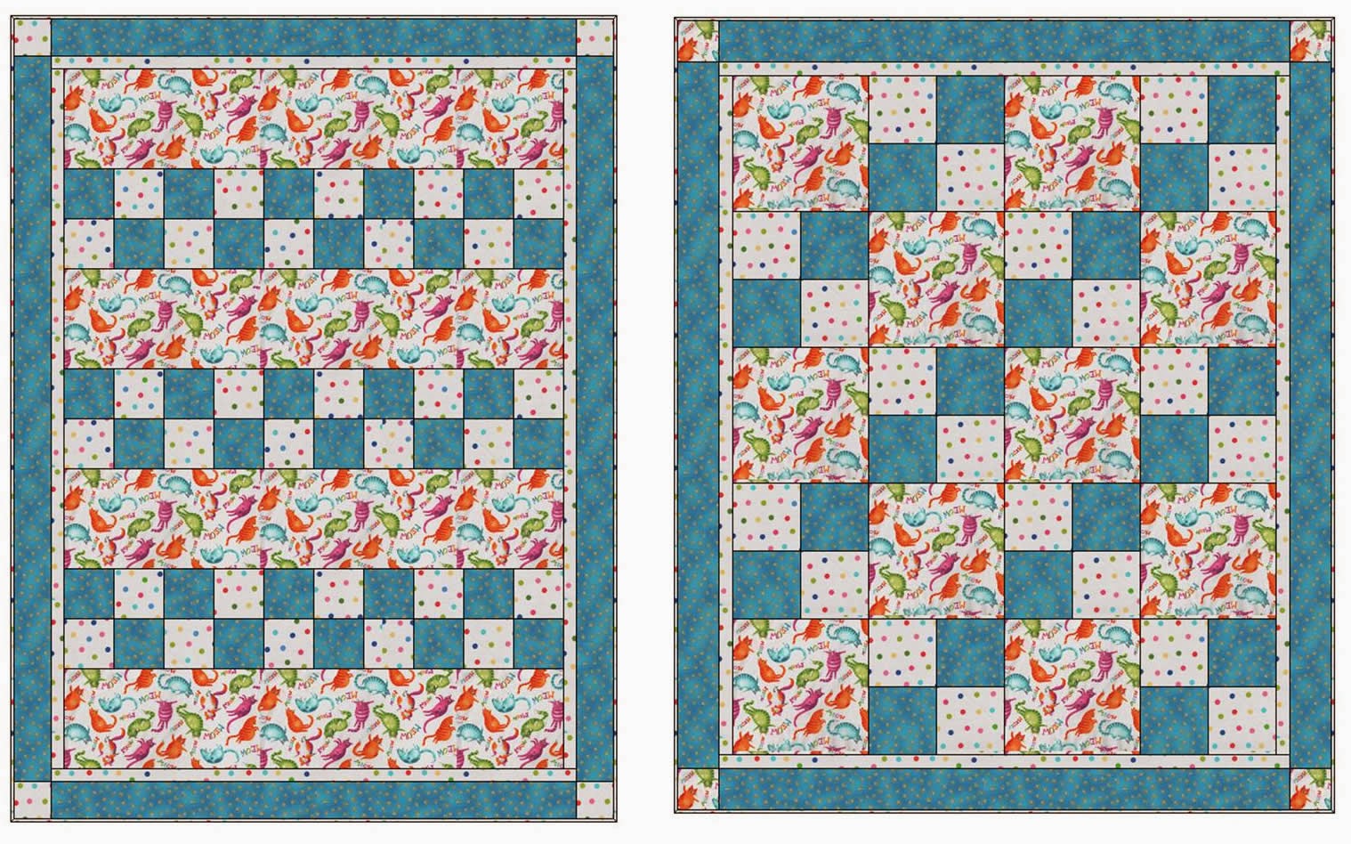 How to place your fabric for a 3 Quilt Kit