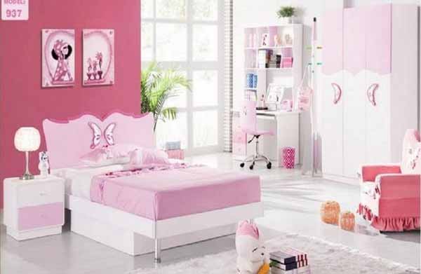 Contoh desain kamar tidur anak perempuan sederhana Contoh desain kamar tidur anak perempuan sederhana