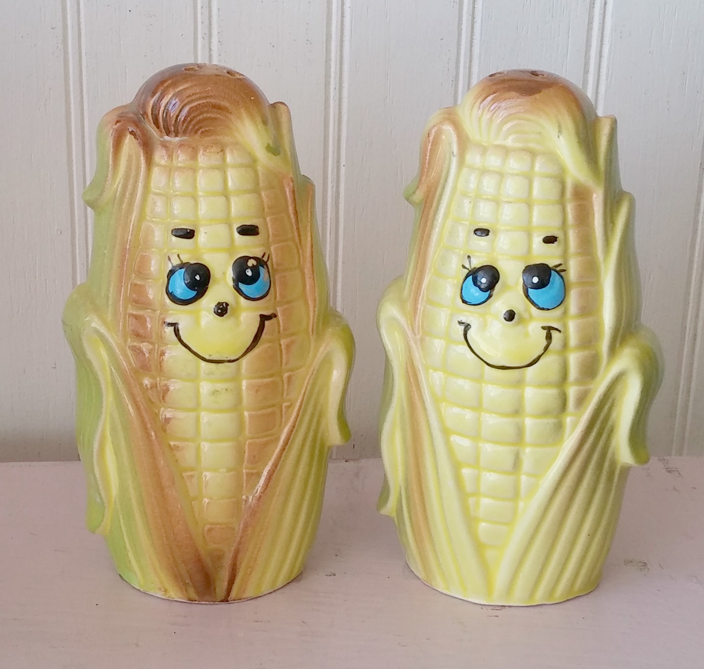 Corn on the Cob Salt and Pepper Shakers Vintage Napco Made in Japan