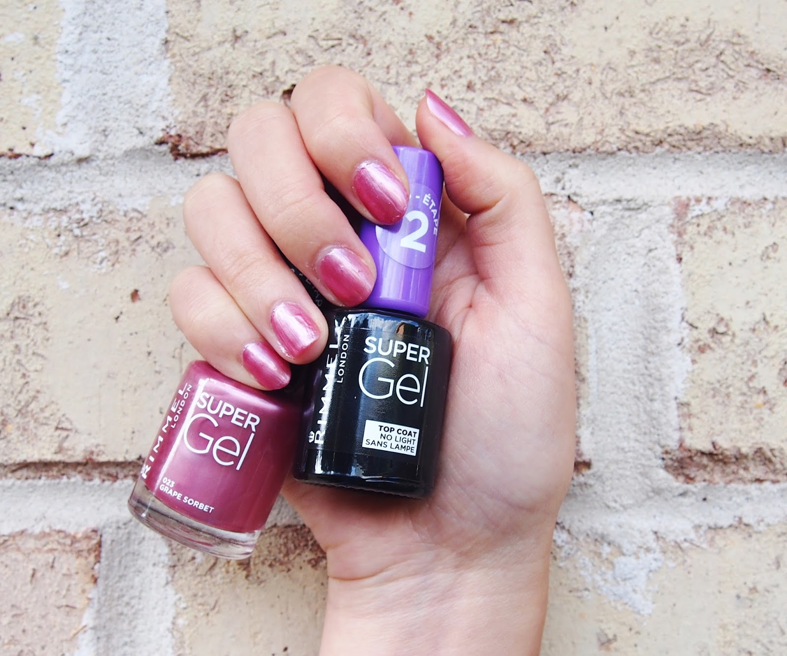 Lily not Louise Review Rimmel Super Gel Duo Set 023 Grape Sorbet