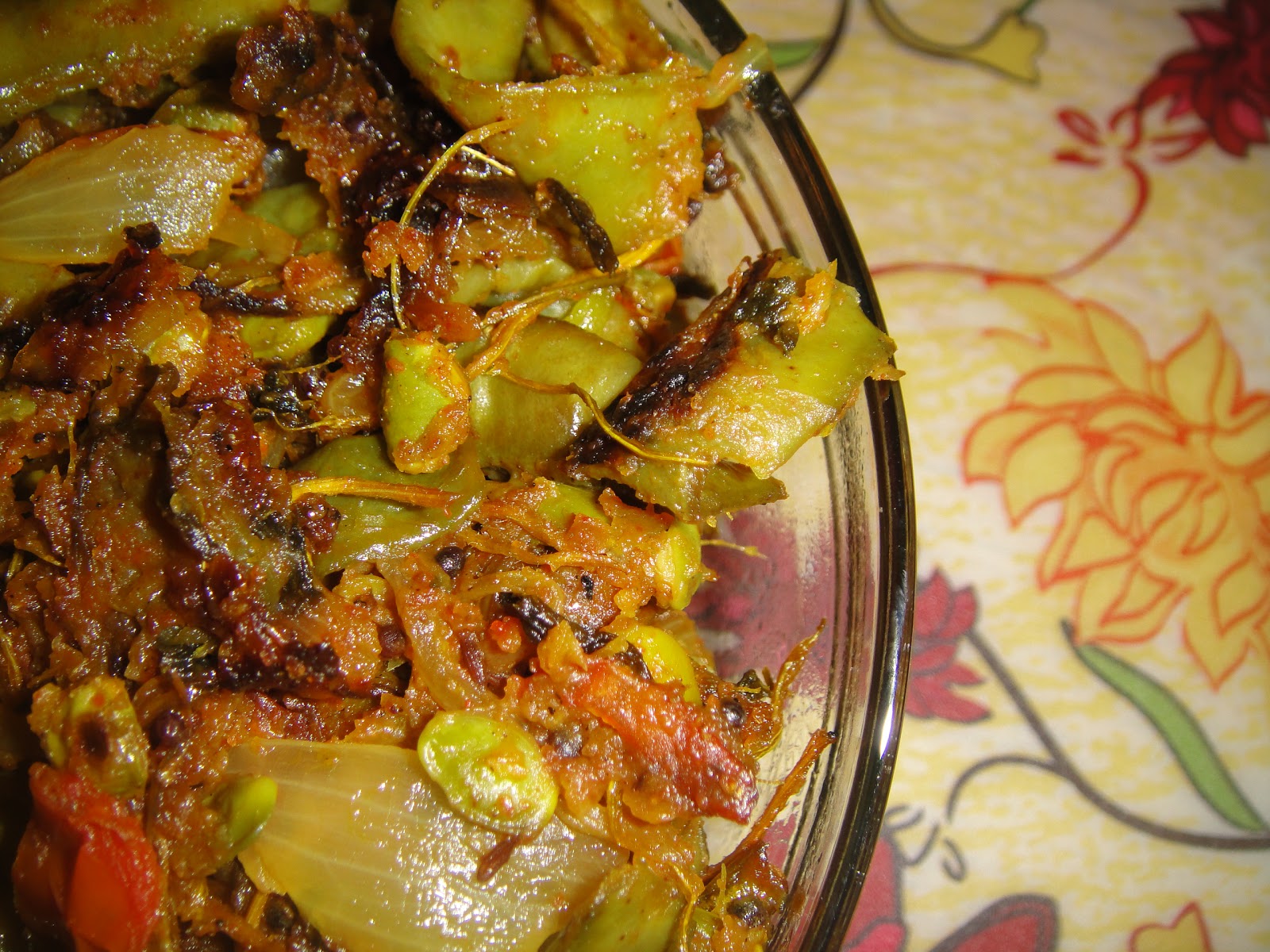 andhra ruchulu iNDIAN BROAD BEANS FRY WITH TOMATO AND METHI