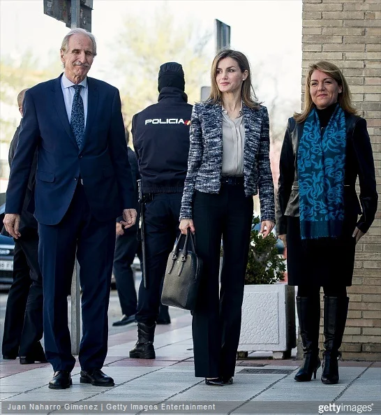 Queen Letizia of Spain attends a meeting with the Board of the 'Foundation UNICEF Cominte Spanish' at UNICEF offices on March