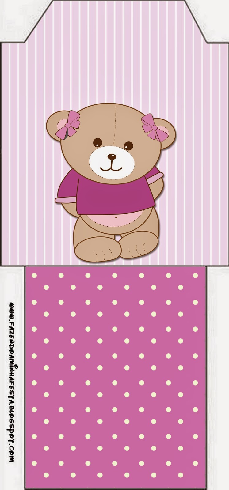 Osita en Fondo Lila: Imprimibles Gratis para fiestas. Bolsita de Té para imprimir gratis de Osita en Fondo Lila.
