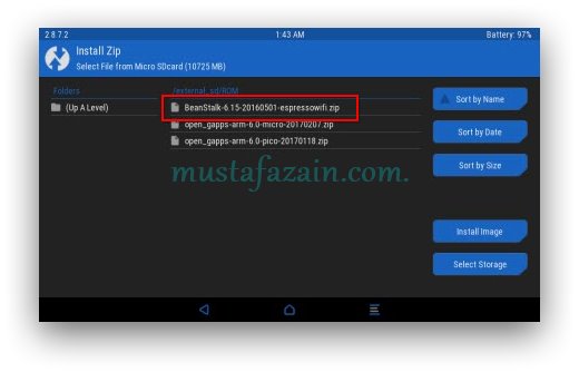 TWRP - Install ROM - Cara Update Galaxy Tab P3110 Ke Android 6 Marshmallow