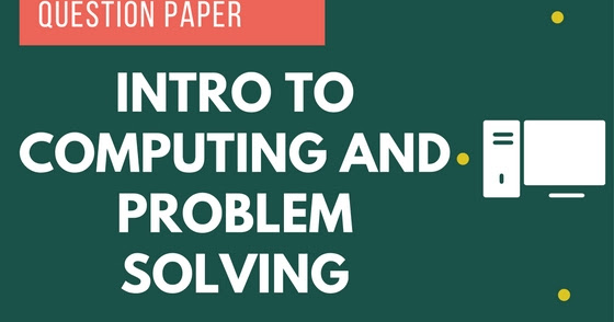 introduction to computer problem solving