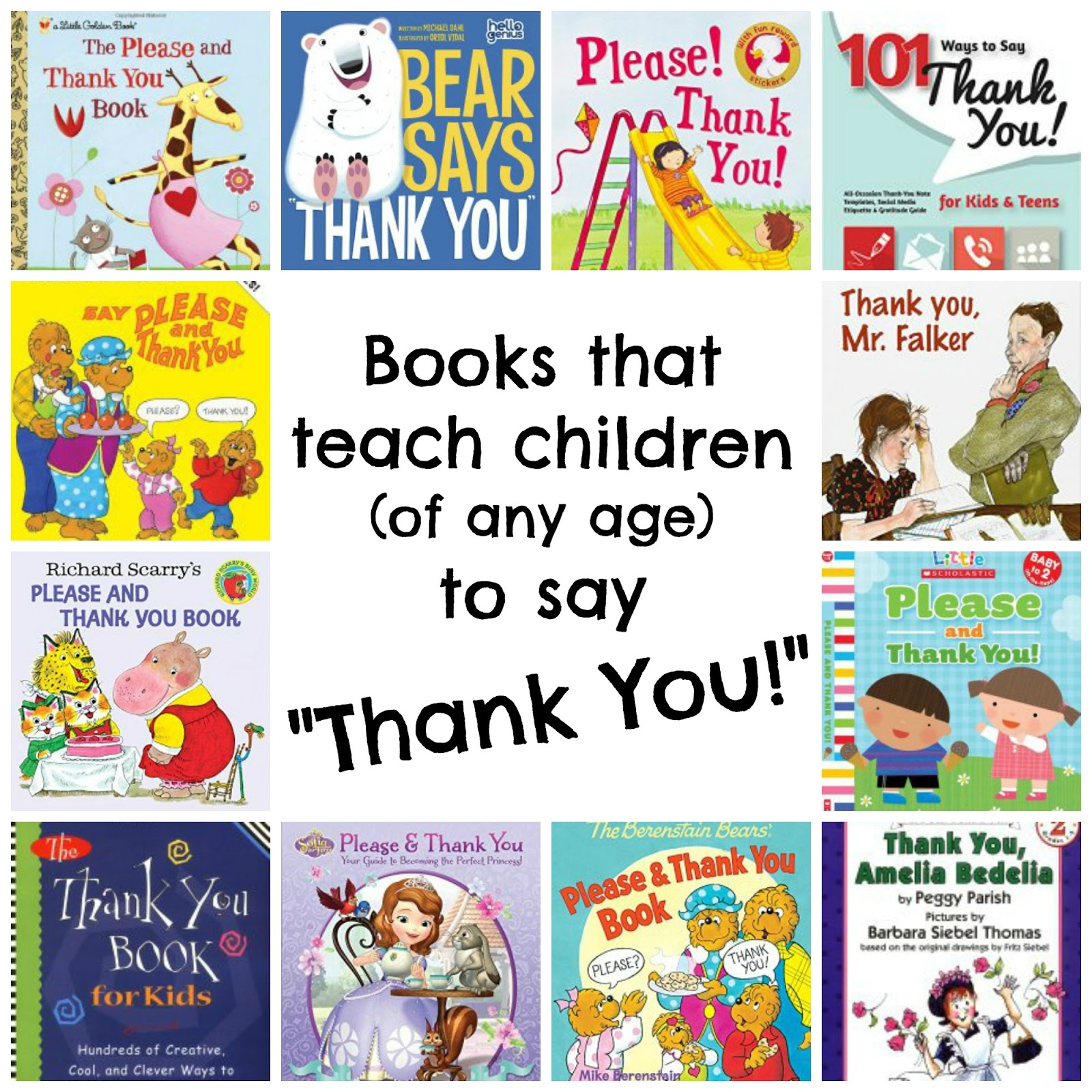 Trust Me, I'm a Mom Books that teach children of any age to say 'Thank