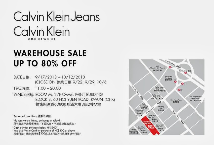calvin klein warehouse sale
