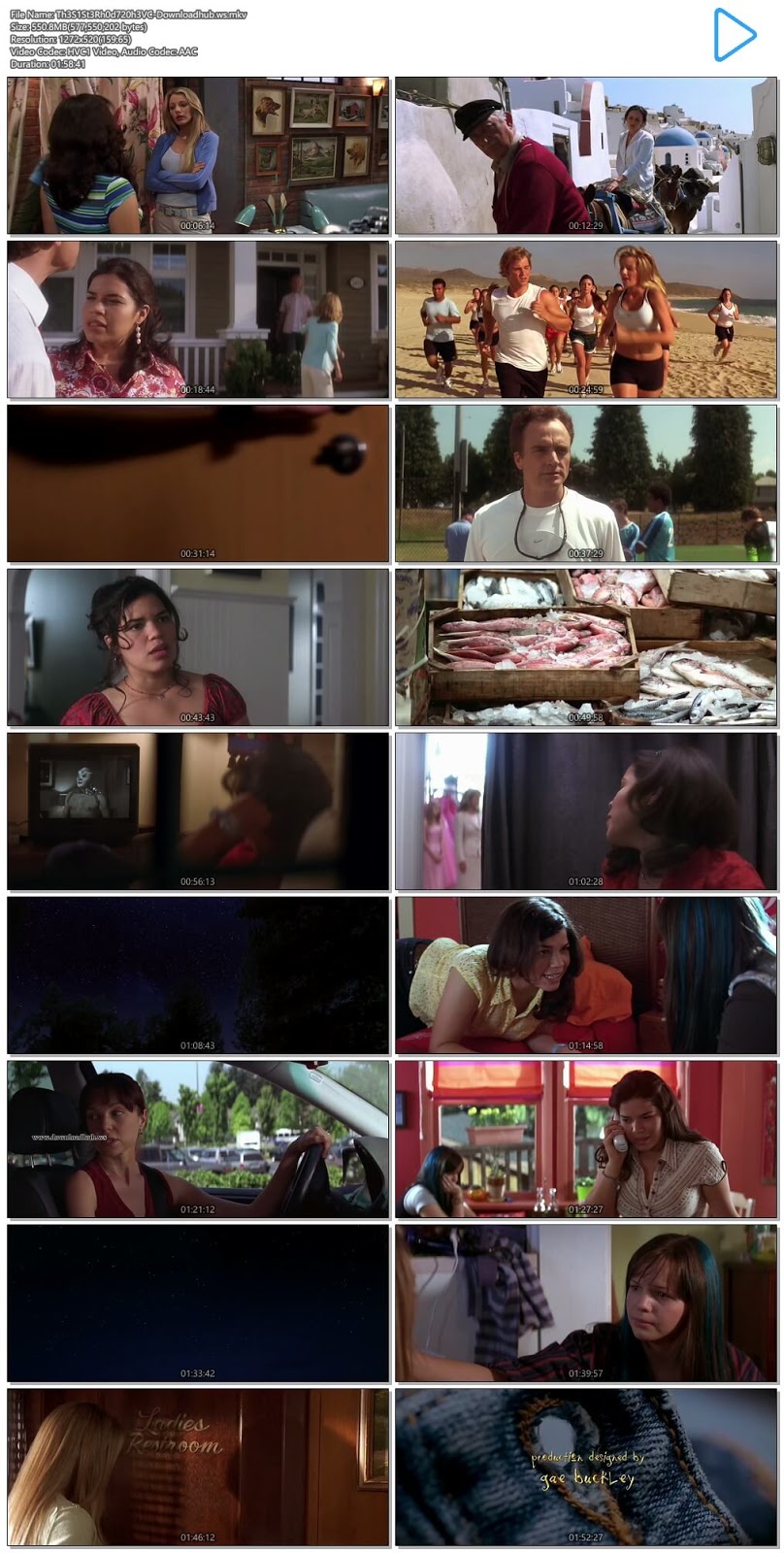 The Sisterhood of the Traveling Pants 2005 English 720p HEVC BRRip ESubs