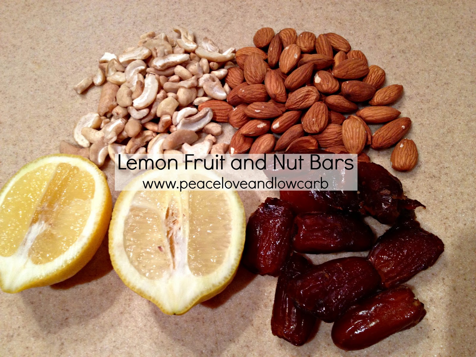 Lemon Fruit and Nut Bars Gluten Free, Paleo Peace Love and Low Carb