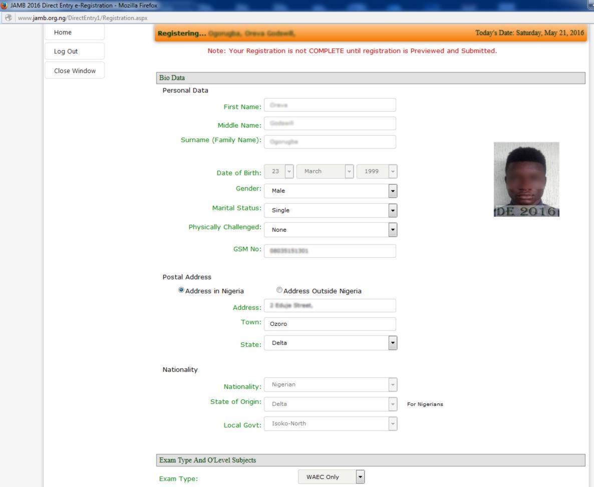 Jupeb Form 7 Steps Guide on How to Complete Your Registration [Images