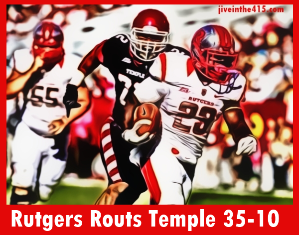 Rutgers Jawan Jamison ran for 114 yards in Rutgers win over Temple 35-10
