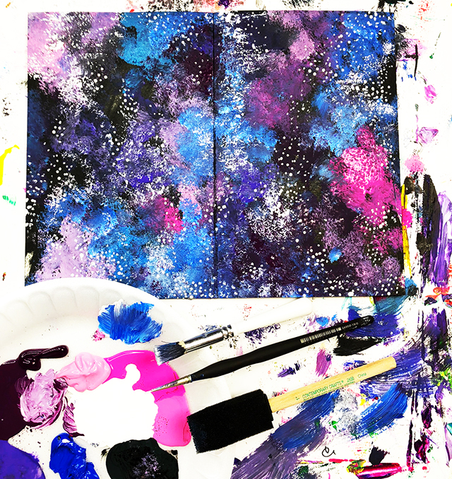 a peek inside my process- galaxy doodles