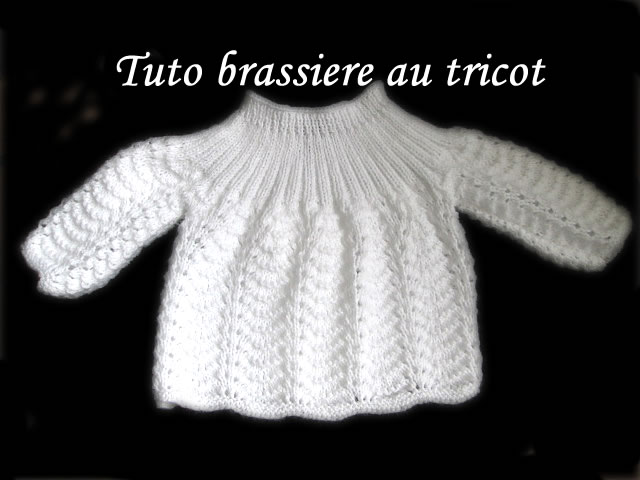 Brassière mixte bébé 0/3 mois en maille acrylique tricot point