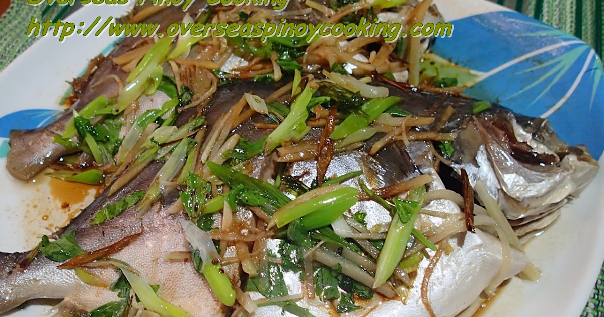 Steamed Pampano with Soy Sauce and Sesame oil