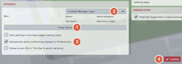How to change Football Manager skins