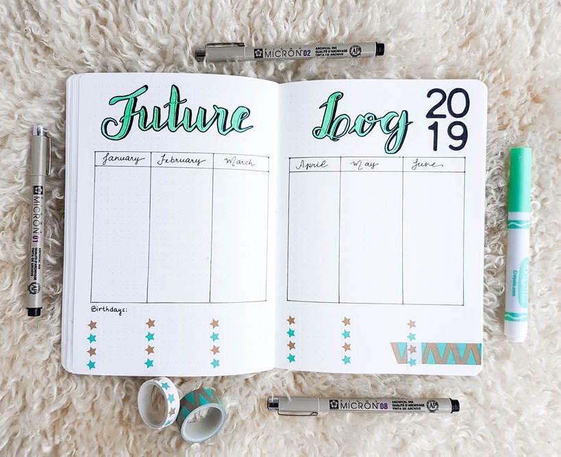 Contoh Bullet Journal Future Log 3
