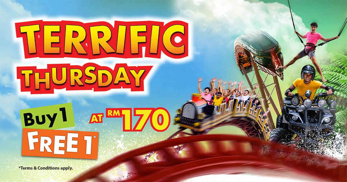 Sunway Lagoon Ticket Buy 1 Free 1 RM170 Only) Selected Thursday
