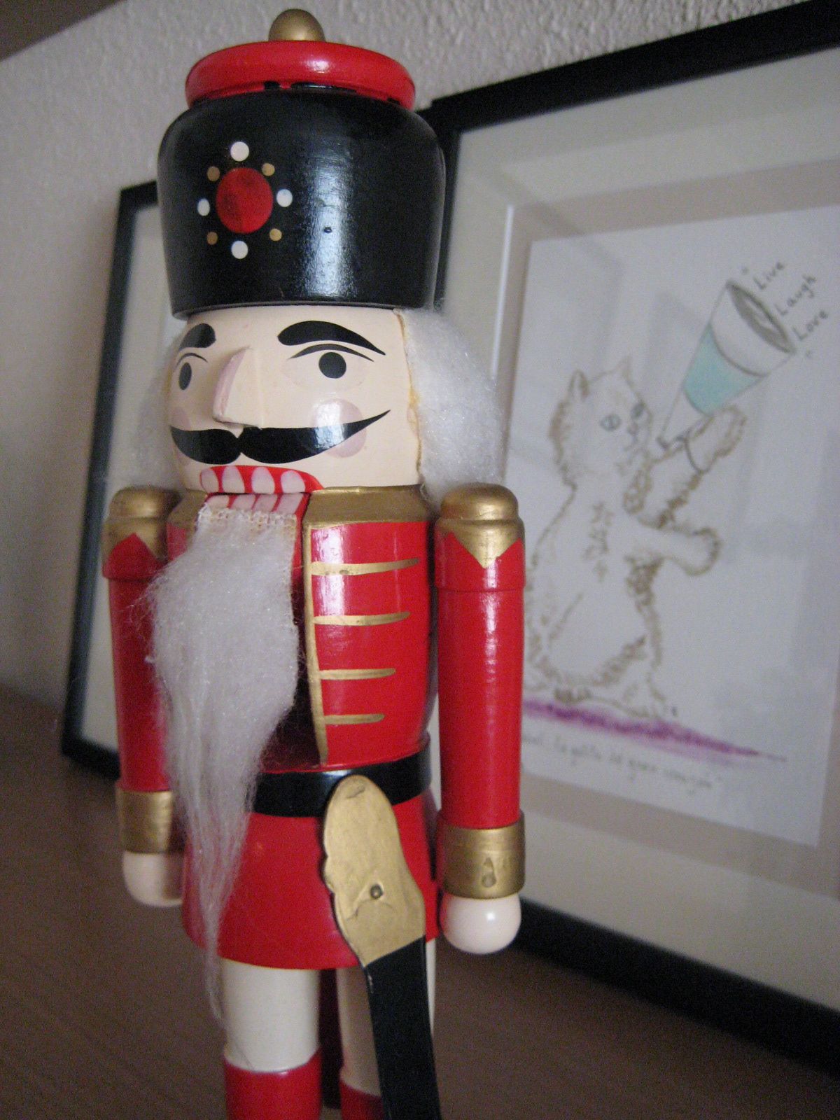 Cascanueces De Madera De Roble Natural - Sólido, Estilo Vintage, Perfecto Para Navidad