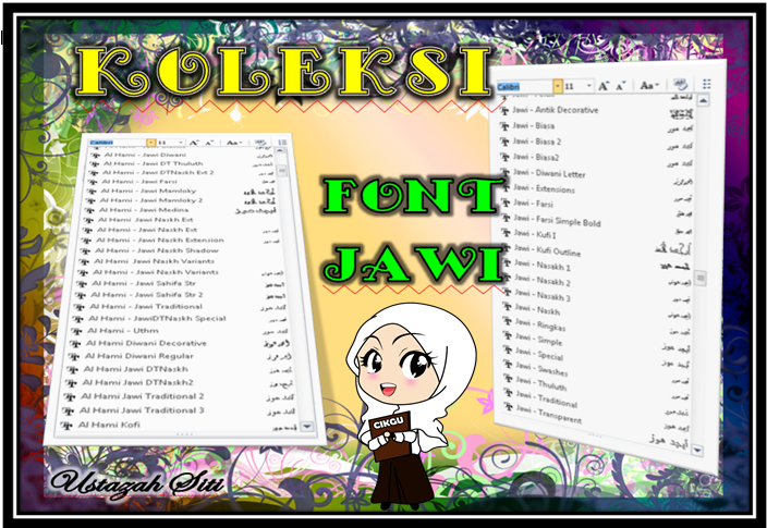 Blog Ustazah Siti: koleksi Font Jawi