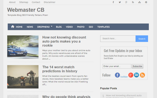 Webmaster CB Clean Responsive Blogger Templates Webmaster CB Clean Responsive Blogger Templates