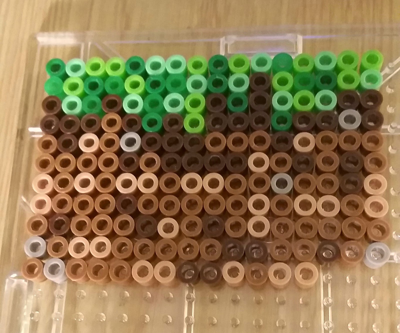 PerlerCrafting Minecraft Grass Block Perler Bead