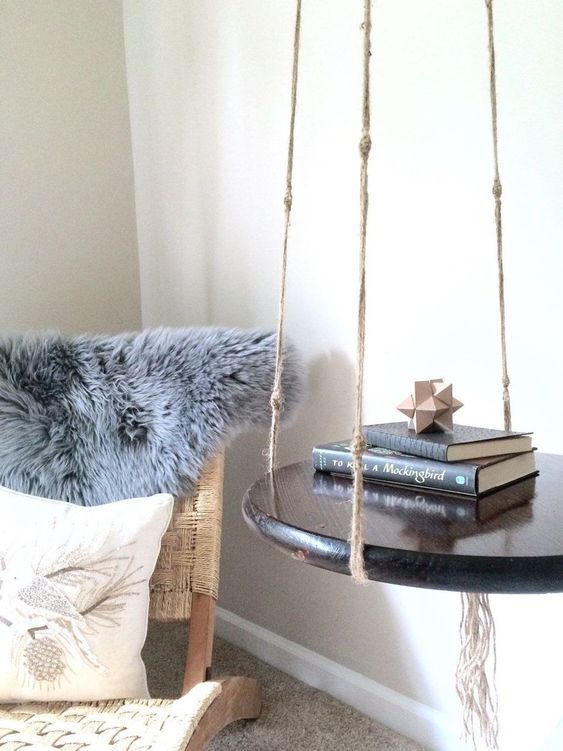 Hanging Bedside Table For Your Bedroom To Save Space