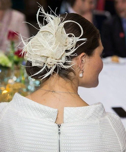 Crown Princess Victoria wore Suzannah Kaleidoscope Neat Brocade dress 