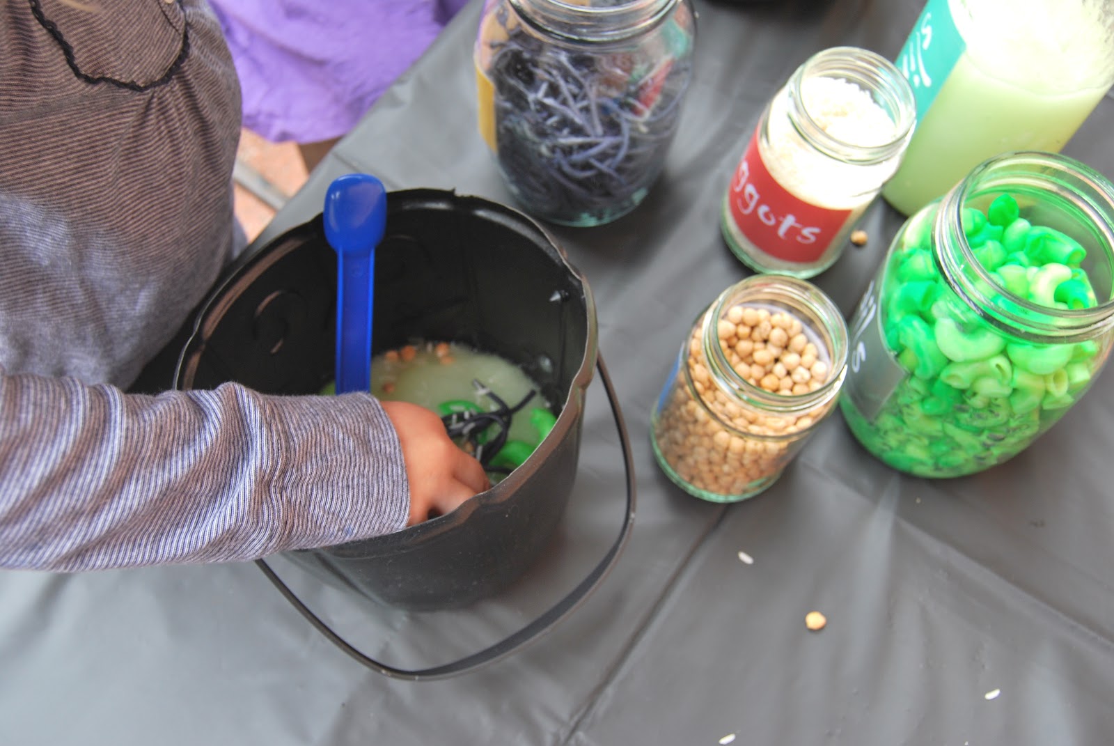 A Little Learning For Two: Witches Cauldron Sensory Play