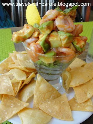 prawn-avocado salad at Pear Street Bistro in Pinole, California