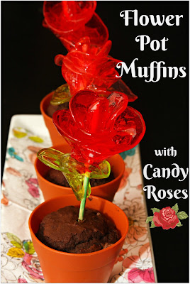 Flower Pot Muffins with Candy Roses - a DIY gift idea for Mother's Day!